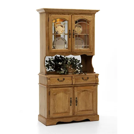 42" China Hutch with Two Half Drawers with Two Drawer Buffet